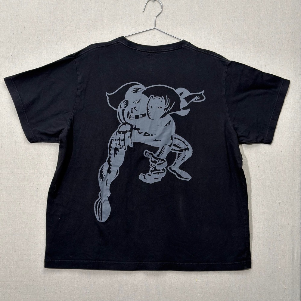 Uniqlo Marvel Jason Polan T-Shirt Mens 2XL Black Pocket Black Panther Graphic